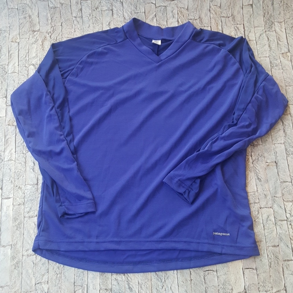 Mens Blue Patagonia Long Sleeve Shirt